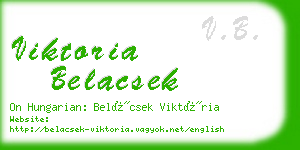 viktoria belacsek business card